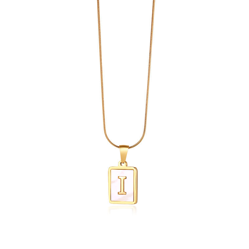 Snake Bone Chain Initial Necklace