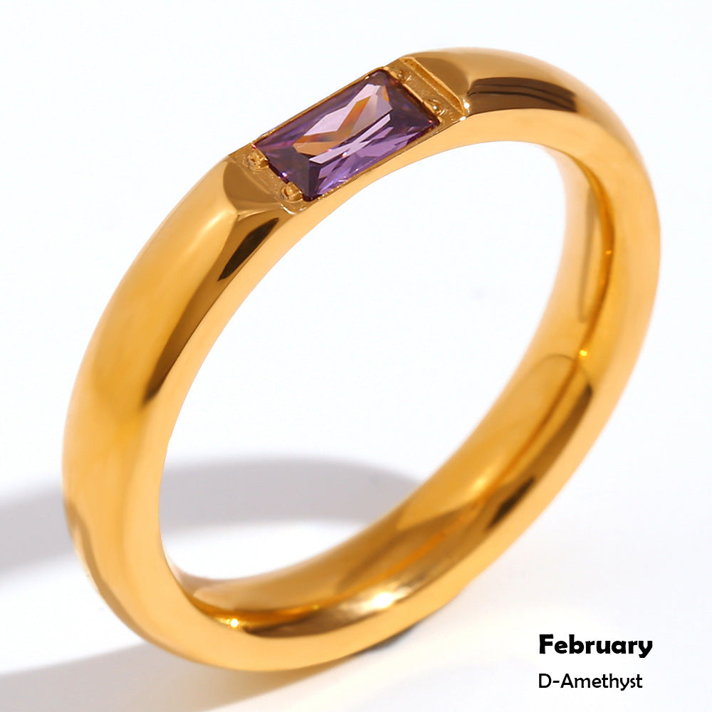 SparkShift Crystal 18K Gold Ring