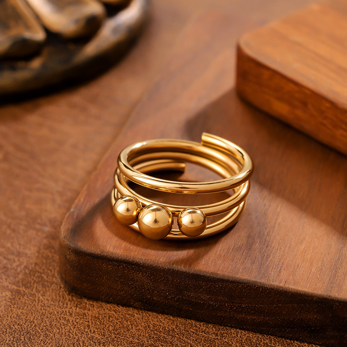 SparkShift Orbit 18K Gold Plated Ring