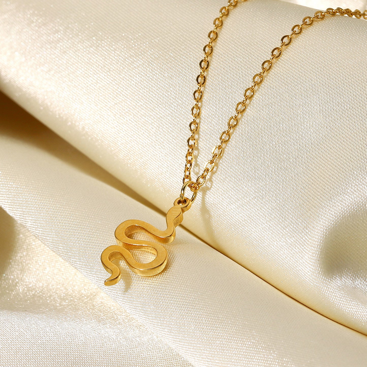 Serpentina Snake Pendant Necklace