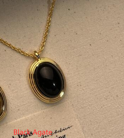 SparkShift Apex Minimal Tiger Eye Pendant Necklace