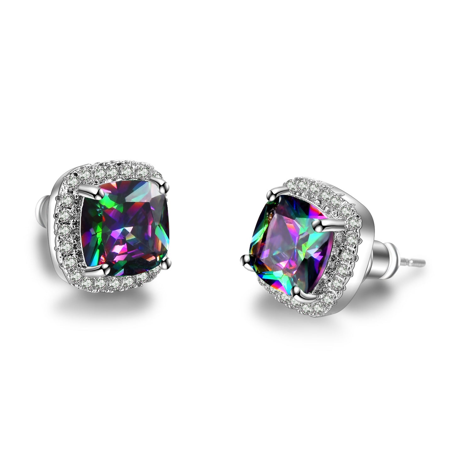 Emerald Zircon Minimalist  Stud Earrings For Women