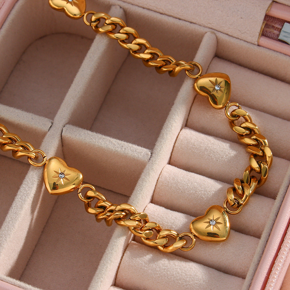 SparkShift Heart Cuban Chain