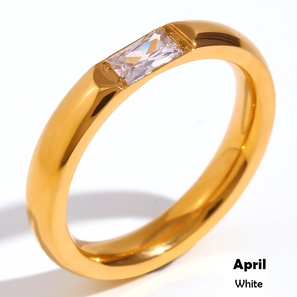 SparkShift Crystal 18K Gold Ring