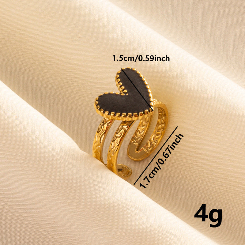 SparkShift Noir Heart Ring