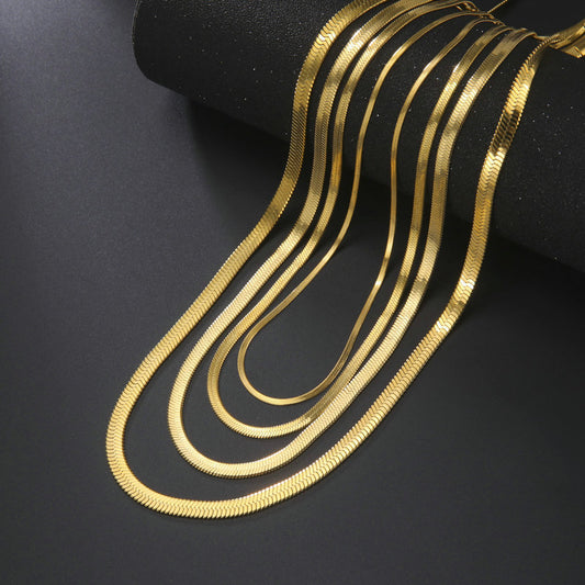 Minimalist Stainless Steel Snake Chain Necklace