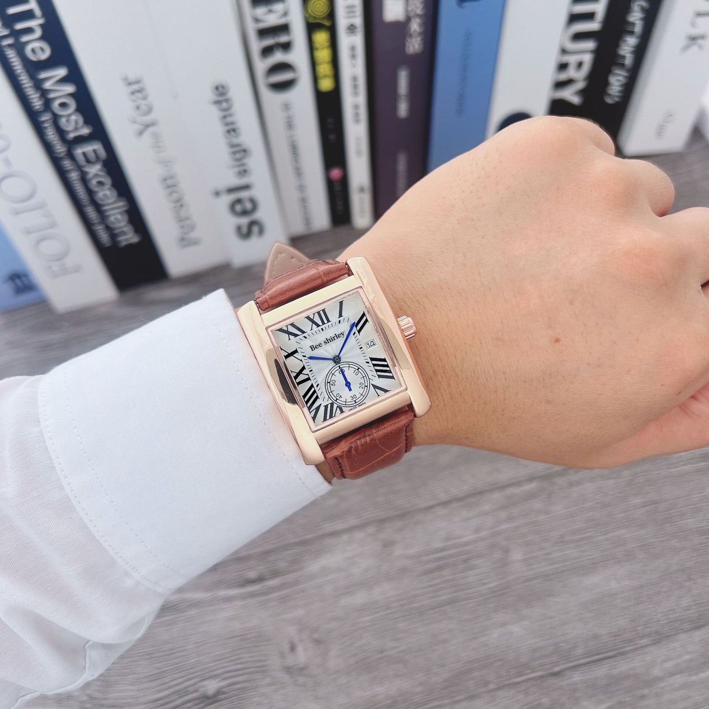Montre Carrée en Quartz Réservoir pour Hommes