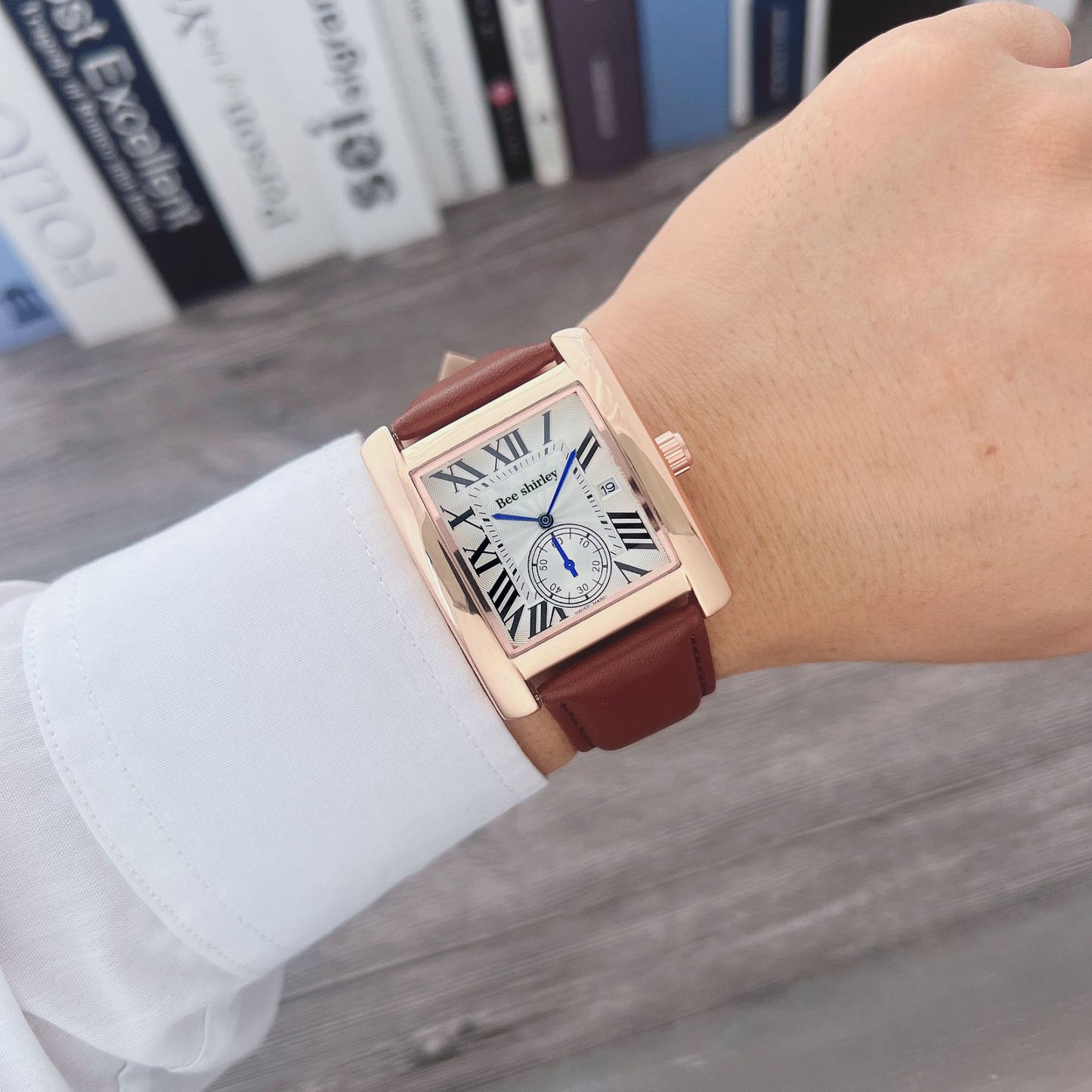 Montre Carrée en Quartz Réservoir pour Hommes